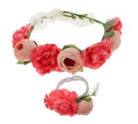 DRESSOOS Fascia Donna Da Corsage Di Fiori Copricapo Floreale Cerchietto Per Donna Bambina Kit Accessori Da Fata Eleganti Per Matrimoni Feste Vacanze