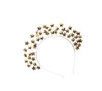 DRESSOOS Fascia Per Della Sposa Stella Copricapo Di Strass Copricapo Da Sposa Tiara Copricapo Fatato Copricapo Di Stelle Futura Sposa Vestito Da Ospite Di Nozze Resina Golden