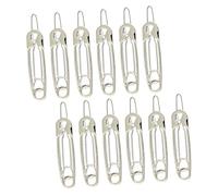 DRESSOOS Fermagli Per Chioma a Scatto Spilla Di Sicurezza, Set Da 12 Pezzi, in Metallo Argentato, Accessori Per Chioma Da Donna e Bambina, Decorazione Versatile Per Acconciature Quotidiane