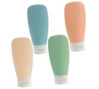 DRESSOOS Flaconi Portatili Da 60 Ml Confezione Da 4 Contenitori Da Viaggio Ricaricabili Con Borsa Kit Contenitori Cosmetici Compatti Anti-perdite