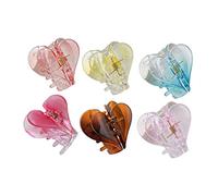 DRESSOOS Forcine Per Da Donna Confezione Da 6 in Resina A Forma Di Cuore Per Bagno Viaggi E Uso Quotidiano.