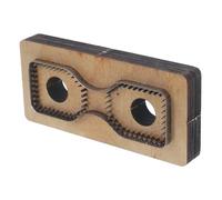 DRESSOOS Fustella per Taglio Artigianale in Legno, Punzone per Teste Cinturino, Taglierina per Strisce di Pelle, Strumento Fai da Te per Lavorazione Manuale della Pelle