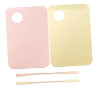 DRESSOOS Kit Per Il Trucco Confezione Da 2 Piastra Per Il Trucco in Acrilico Spatola Per Mescolare Il Fondotinta Piccolo Vassoio Per Mescolare Fondotinta E Smalto