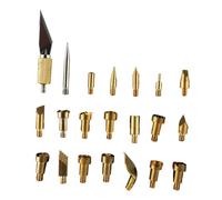 DRESSOOS Kit Punte per Pirografo in Rame 22 Pezzi per Lavorazioni su Legno e Sughero, Leggero per Decorazioni a Linea Singola e Lavori Fatti a Mano