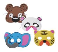 DRESSOOS Maschere Animali Cosplay in Eva 4 Pezzi, Riutilizzabili e Resistenti, per Carnevale e Halloween, Maschere Animali Carine per Feste e Mascherate