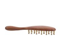 DRESSOOS Massaggiatore Anticellulite in Legno e Rame Denti Larghi per Massaggio Meridiano, per Uso Domestico e Professionale Sul Capelluto
