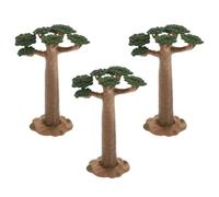 DRESSOOS Modello Design Naturale e Delicato in Pvc di Albero Baobab Artificiale 3 Pezzi, Decorazione Realistica per Layout di Scena e Modellismo Ferroviario