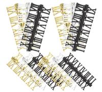 DRESSOOS Numeri Romani per Orologio da Parete 12 Pezzi in Plastico, Accessori per Riparazione Orologio Fai da Te Design Classico e Aspetto Delicato