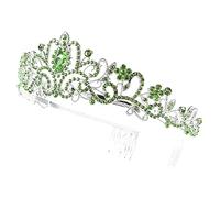 DRESSOOS Nuziale Diademi Nuziali Re Regina Barocca Principessa Barocca Matrimonio Per La Sposa Matrimonio D'epoca Diademi Da Sposa Per Il Arredamento Costume Green Lega