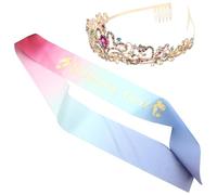 DRESSOOS Nuziale in Metallo Robusto Fascia Per Compleanno Da Donna Per Ragazze Set Di Accessori Per Feste Copricapo Alla Moda Per Donna