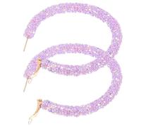 DRESSOOS Orecchini da Donna a Cerchio Grandi Paillettes Viola, Gioielli le Orecchie Eleganti Fatti a Mano, Accessorio Luminoso per Anniversari e Occasioni Speciali
