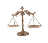 DRESSOOS Ornamento Vintage in Ferro a Forma di Bilancia Libra, Decorazione Stabile e Simbolo di Giustizia per Ufficio Legale e Soggiorno Raffinato