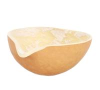 DRESSOOS Paletta di Riso a Forma di Zucca in Legno Giallo, Mestolo Rotondo per Annaffiare in Cucina e Giardinaggio, Design Semplice e Naturale per Uso Domestico Stili multipli