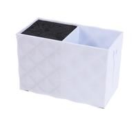 DRESSOOS Porta Forbici Doppio Scomparto per Parrucchiere Bianco in Acrilico e Nylon Base Antiscivolo Capacità Super Grande per Organizzare Strumenti da Salone