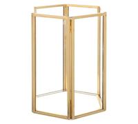 DRESSOOS Porta Pennelli Organizer Trasparente Grande Capacità in Vetro e Rame e Capacità di Carico per Scrivania per Casa