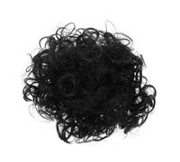 DRESSOOS Posticcio per Chioma Donna Nero Chignon Spettinato, Materiale Sintetico, Elastico Regolabile, Raccolto Ondulato e Voluminoso per Matrimoni e Feste