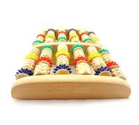 DRESSOOS Rullo da Massaggio in Bambù per Piedi 6 File di Rulli per Stimolare la Circolazione e Alleviare lo Stress, per Massaggi Plantari a Casa