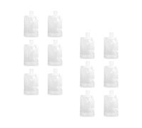 DRESSOOS Sacchetti da Viaggio per Cosmetici 12 Pezzi, Sacchetto per Shampoo e Lozione in Plastica Bianco, Leggero e Riutilizzabile, per Conservare Gel Doccia in Viaggio