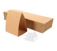 DRESSOOS Schede Display per Orecchini e Protezione Contro la Perdita 100 Pezzi in Carta Kraft con Fermagli per Orecchini, Organizer per Gioielli
