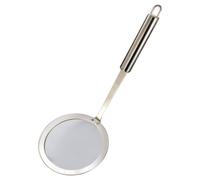 DRESSOOS Schiumarola in Acciaio Inox 10 Cm Rete Fine, Colino da Cucina per Fritto e Pasta, Mestolo Manico Ergonomico e Foro per Appendere, Utensile per Filtrare Alimenti e Pentola Calda