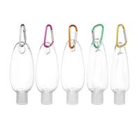 DRESSOOS Set 10 Flaconi di Lozione da Viaggio 30ml con Coperchio a Scatto e Gancio per Appendere, Bottiglie Vuote Portatili Ricaricabili per Mani e Cosmetici, Contenitori Colore Casuale