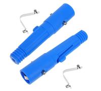 DRESSOOS Set 2 Adattatori Connettore Rapido per Manico di Scopa e Spazzola in Plastica Blu, Accessori Ricambio per Utensili Pulizia Casa e Giardino Compatibili Aste Prolunga
