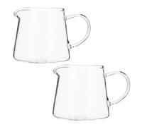 DRESSOOS Set 2 Bicchieri per Latte in Vetro 120ml, Contenitori per Caffè Design Semplice, Funzione di Servizio e Condimento per Hotel e Bar