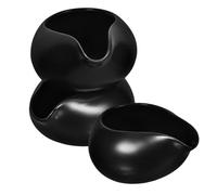 DRESSOOS Set 3 Brocche per Latte in Ceramica Nero Beccuccio Guida, Design Vintage Creativo per Ristorante e Caffè, Capacità per Servire Latte Caldo