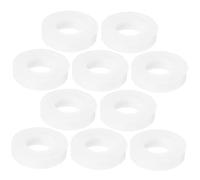 DRESSOOS Set Da 20 Pezzi Viti e Rondelle Del Tamburo Gel Rubinetto Bacchette Tiranti Del Tamburo Basso Versare Kit Rullante Tamburi Elettrici Tamburellare Batteria Elettrica Bianca Plastica