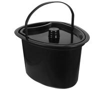 DRESSOOS Set di 1 Vasino per Anziani con Coperchio in Plastica, Pratico e Facile da Trasportare, Adatto per Sedie da Doccia e Uso in Bagno Stili multipli