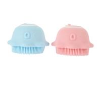 DRESSOOS Set Di 2 Spazzole Da Bagno Pratiche Per Neonati Con Materiale Morbido Spazzola Per Lozione E Alicatore Corda Di Caduta Per Un Facile Utilizzo