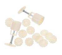 DRESSOOS Set di 2 Stampi per Mooncake in Abs Bianco da 50g Motivi Floreali 3d, Pressa Manuale per Torte e Biscotti, per Cucina e Dolci Tradizionali