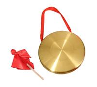 DRESSOOS Set Di Gong E Tamburo Tradizionali Cinesi - Piccolo Gong Campana Cinese Bacchette - Decorazione Asiatica - Perfetto Per La Casa E Il Palcoscenico