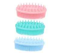 DRESSOOS Spazzola per per Bambini Set di Spazzole da Bagno in Silicone Confezione da 3 Pezzi Setole Morbide Non Irritanti per Neonati E Bambini