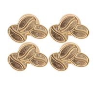 DRESSOOS Spilla da Colletto per Caffè in Lega di Zinco 4 Pezzi Spille Decorative a Forma di Chicchi di Caffè Accessori per Abbigliamento e Regalo Adatte per Ufficio e Uso Quotidiano