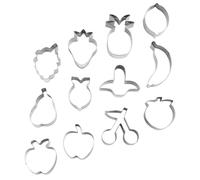 DRESSOOS Stampi per Biscotti Tagliabiscotti Creativi in Inossidabile Set 12 a Forma di Argento Sicuri per Pasticceria e Lavoro Argilla per Pasticceria e Lavoro Argilla