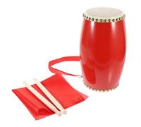 DRESSOOS Tamburo Tradizionale Cinese Da Vita in Resistente Con Bacchette Cintura e Sciarpa Per Performance Musicali e Danza Folkloristica