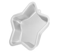 DRESSOOS Tortiera Stella Cinque Punte in Alluminio Antiaderente Stampo per Torta Resistente ad Alte Temperature Teglia da Forno per Chiffon Cake Torte Crostate e Cheesecake Argento