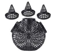 DRESSOOS Trappola Portatile Cattura e Pesca Nera per Compatta Plastica in Rete di Granchi e Aragoste per Pesci e Crostacei, per Pesca in Acque Dolci e Salate