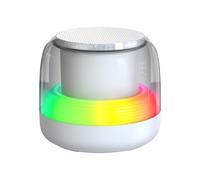 Dreuhuing Altoparlanti da scrivania, altoparlante subwoofer wireless 5.0 con luce RGB, lettore musicale portatile con 7 luci di respirazione sfumate preimpostate, per camera da letto, viaggi, feste
