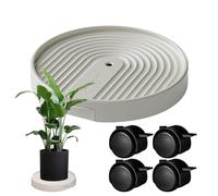 Dreuhuing Base a rullo per piante, base antiscivolo con ruote, supporto per fioriera con ruote, per interni ed esterni, patio, dormitorio, appartamento, vasi di fiori e mobili per il trasporto