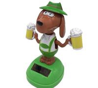 Dreuhuing Cane danzante a energia solare, figure di Bobblehead a energia solare, divertente ballerina di animali oscillanti, cane oscillante per cruscotto auto