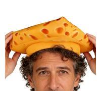 Dreuhuing Cappello da formaggio, divertente, morbido, realistico, a forma di cibo, per Halloween, Natale, feste, cosplay, festival, vacanze, giardino, uso quotidiano, inverno, trucco all'aperto