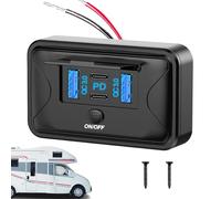 Dreuhuing Caricatore Auto - Caricabatterie Rapido Per Auto - Dispositivo Multiporta Portatile con Design Rapido per Automobili, Autocarri e Altri Veicoli a Motore