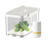 Dreuhuing Contenitori Sottovuoto, Scatola per Alimenti Sottovuoto, Dispenser per Alimenti per Conservazione Della Freschezza con Data Tracker E Pompa, per Mantenere Gli Alimenti Asciutti E Freschi