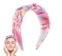 Dreuhuing Fasce larghe per capelli da donna, larghe fasce per capelli con stampa floreale, assorbono il sudore, per lo styling dei capelli per concerti, matrimoni, viaggi