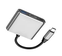 Dreuhuing Hub porta USB C, docking station di tipo C | Hub adattatore USB C - Docking station 4K a 3 porte Trasferimento dati da 5 GBps PD 100 W Ricarica per tastiera fotocamera stampante