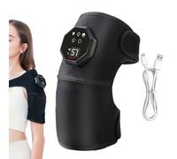 Dreuhuing Massaggiatore per ginocchio con calore, senza fili, 5 modalità di vibrazione, cuscinetto riscaldante per ginocchio con cinghia regolabile, per uomini, donne, nonni, papà, mamma, anziani