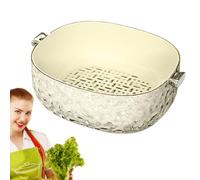 Dreuhuing per lavare frutta con colino, strumento multifunzione a doppio strato, rondella per frutta e verdura, per miscelare, pulire, cucinare, preparare casa, picnic, insalata, bacche