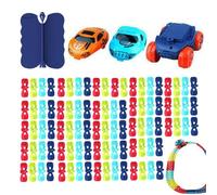 Dreuhuing Set Pista Da Corsa Per Bambini | Veicolo LED Interattivo | Giocattolo Auto STEM Per Bambini | Per Soggiorno Camera Da Attività Familiare Regalo Feste Asilo Scuola Materna Homeschooling